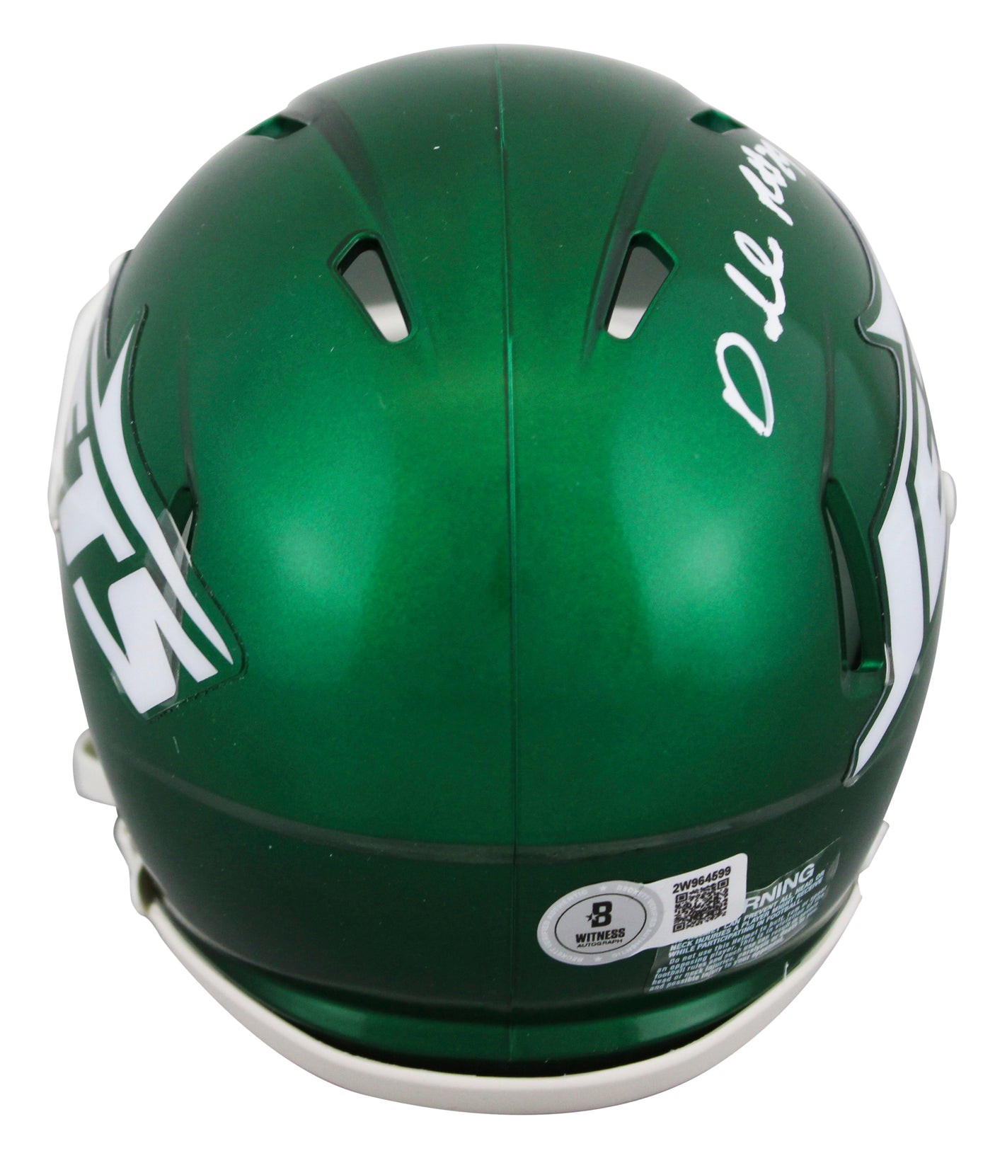 Jets Darrelle Revis Authentic Signed Speed Mini Helmet Autographed BAS Witnessed