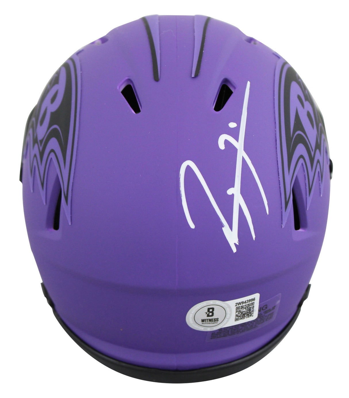 Ravens Ray Lewis Authentic Signed Rave Speed Mini Helmet BAS Witnessed