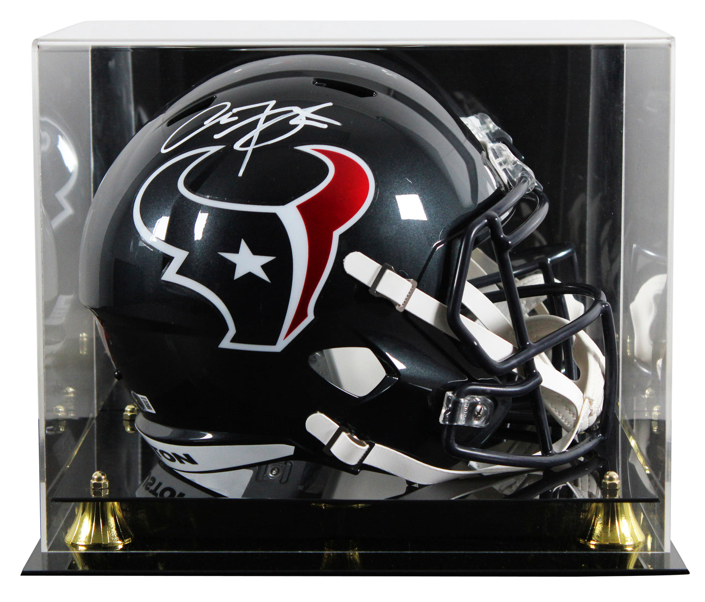 Texans Arian Foster Signed Full Size Speed Rep Helmet W/ Case BAS Witnessed
