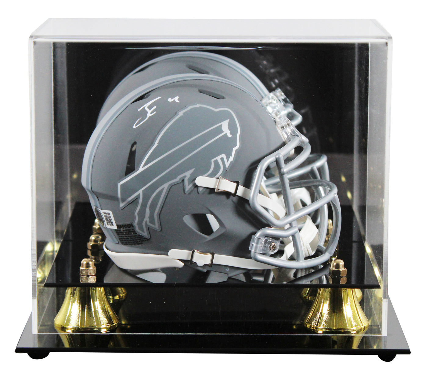 Bills James Cook Authentic Signed Slate Speed Mini Helmet W/ Case BAS Witnessed