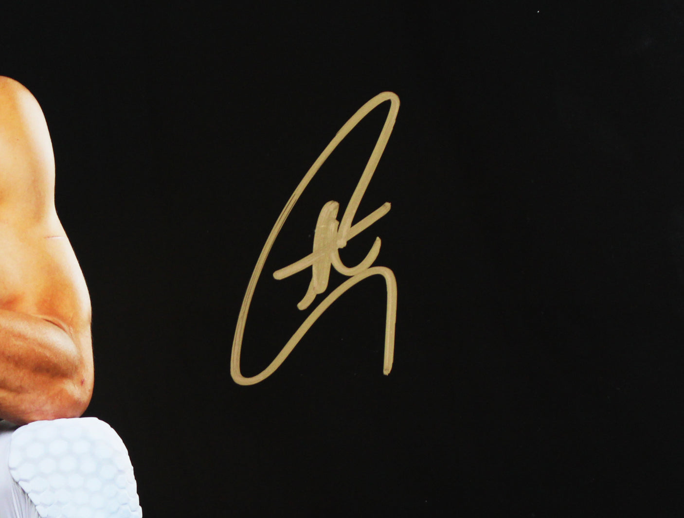 Warriors Stephen Curry Signed 16x20 Horizontal Trophy Blackout Photo JSA