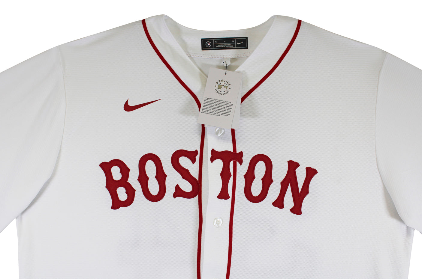 Red Sox David Ortiz Authentic Signed White Nike Jersey Autographed BAS Witnessed