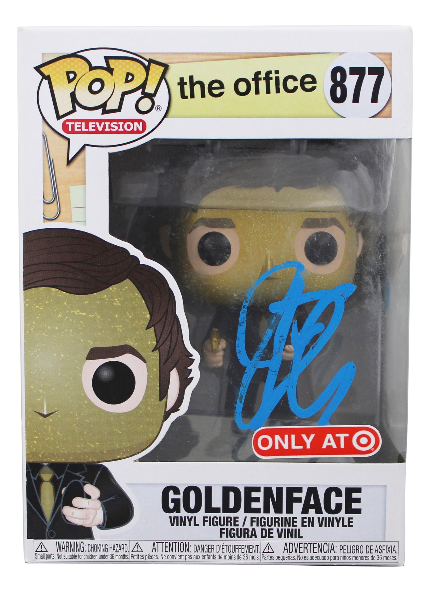 John Krasinski The Office Signed Goldenface #877 Funko Pop Figure JSA #AX81786