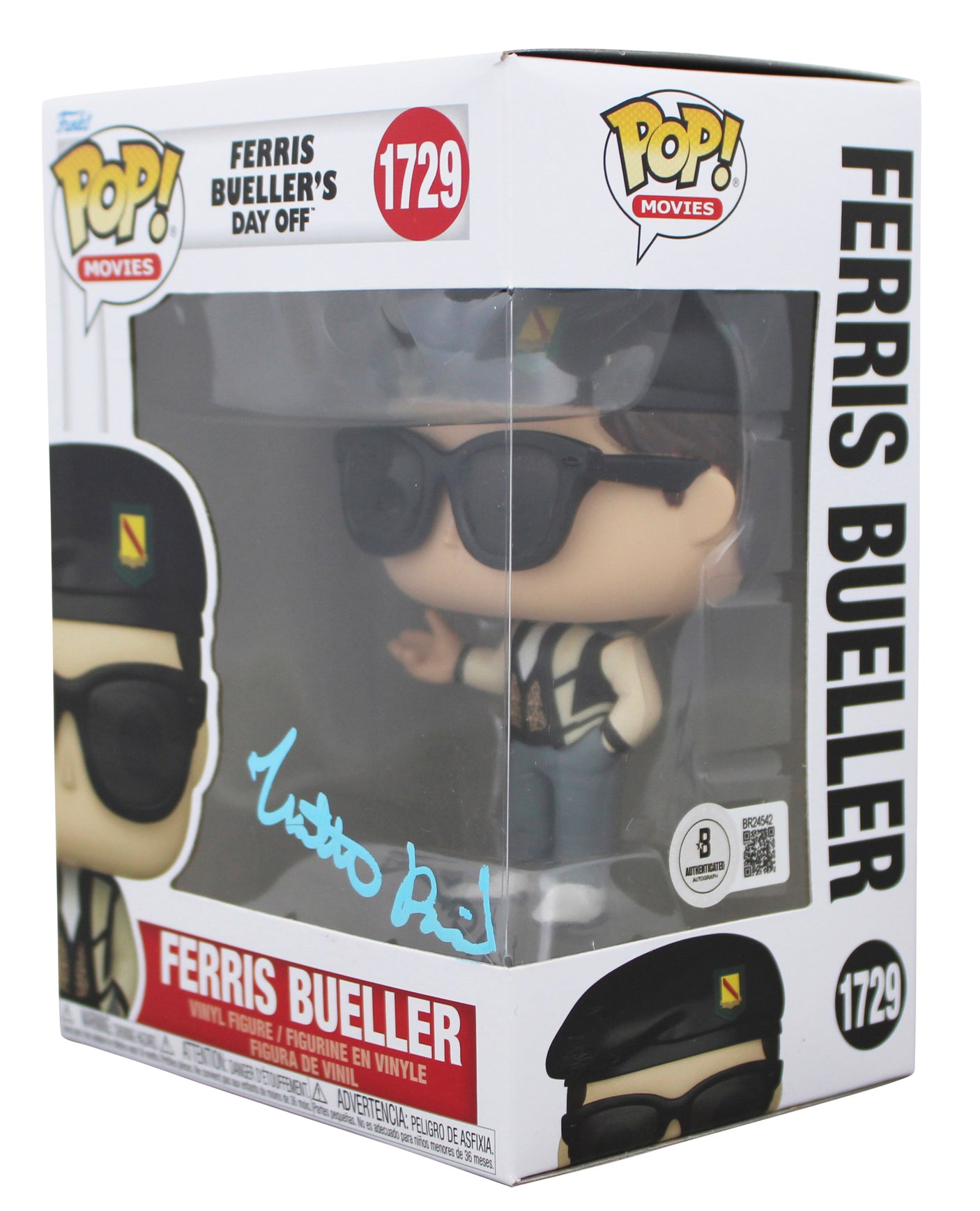 Matthew Broderick Signed Ferris Bueller #1729 Funko Pop Figure BAS #BR24542