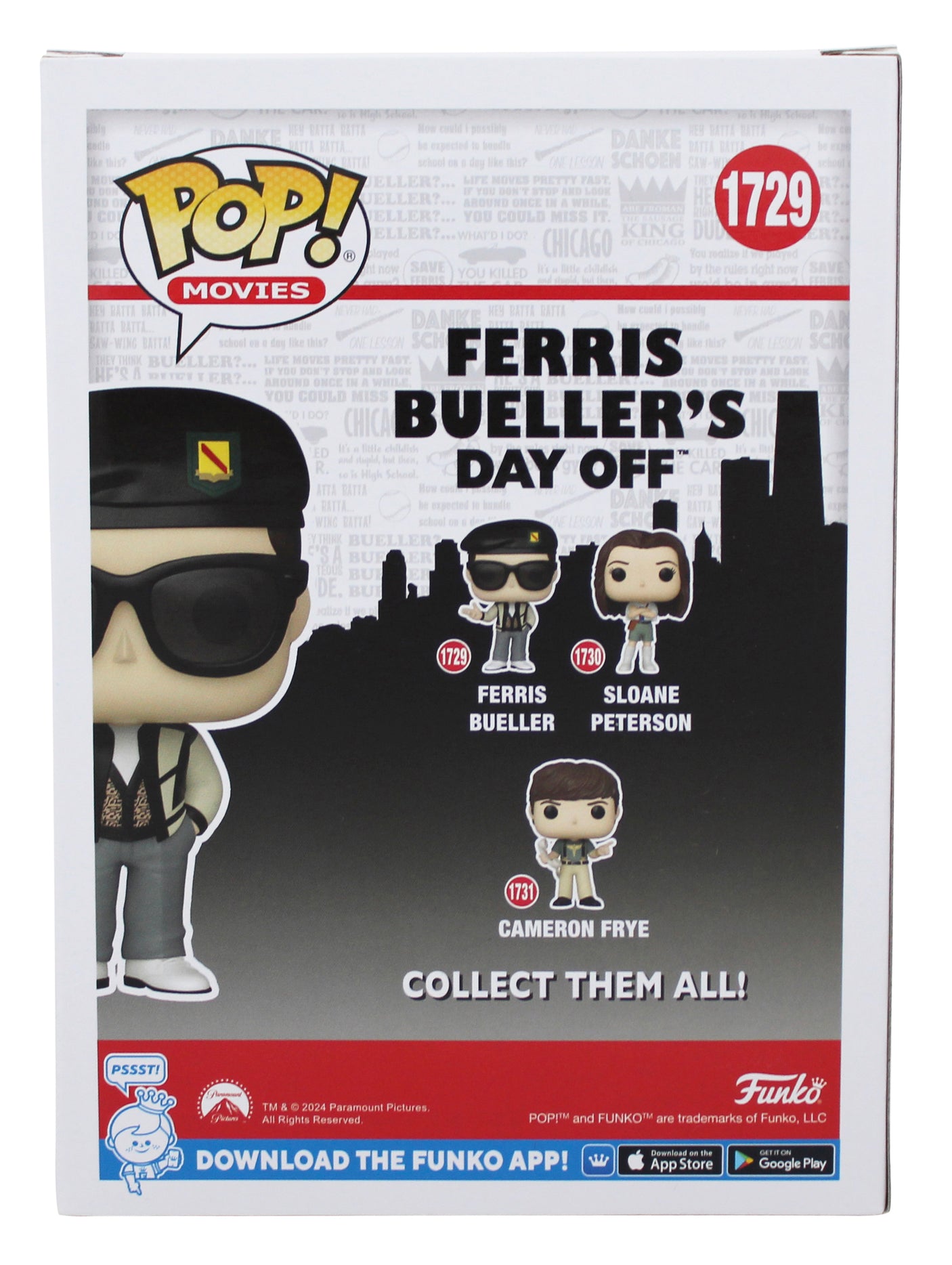 Matthew Broderick Signed Ferris Bueller #1729 Funko Pop Figure BAS #BR24542