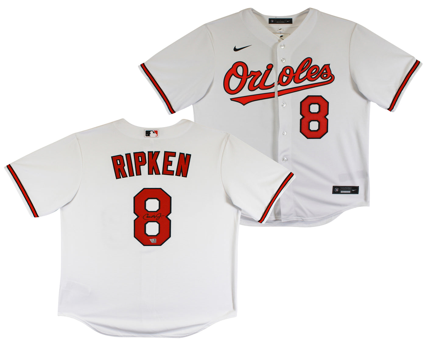 Orioles Cal Ripken Jr. Authentic Signed White Nike Jersey Autographed Fanatics
