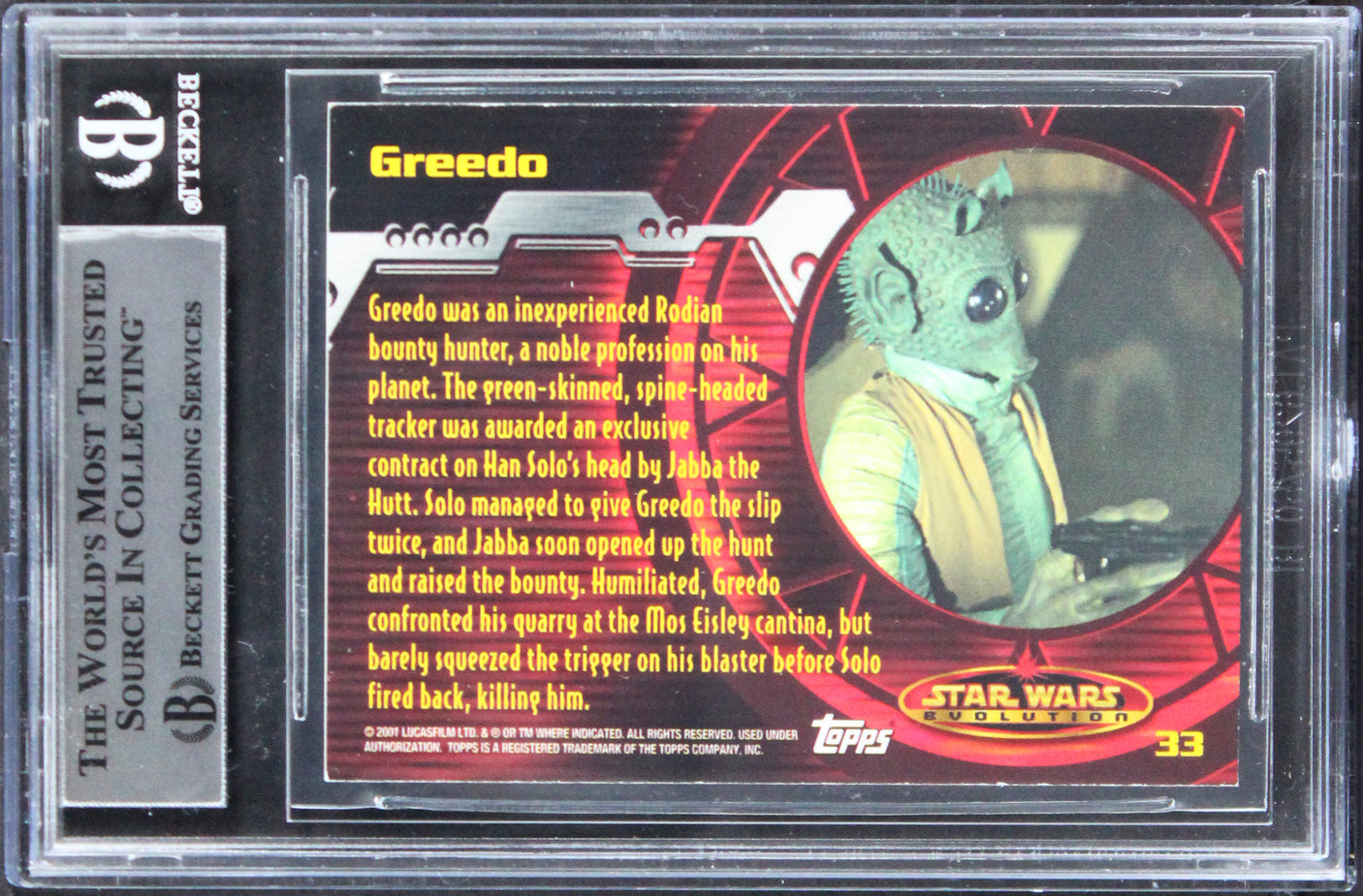 Star Wars (2) Blake & Aragon W/ Insc Signed 2001 SW Evolution #33 Card BAS Slab