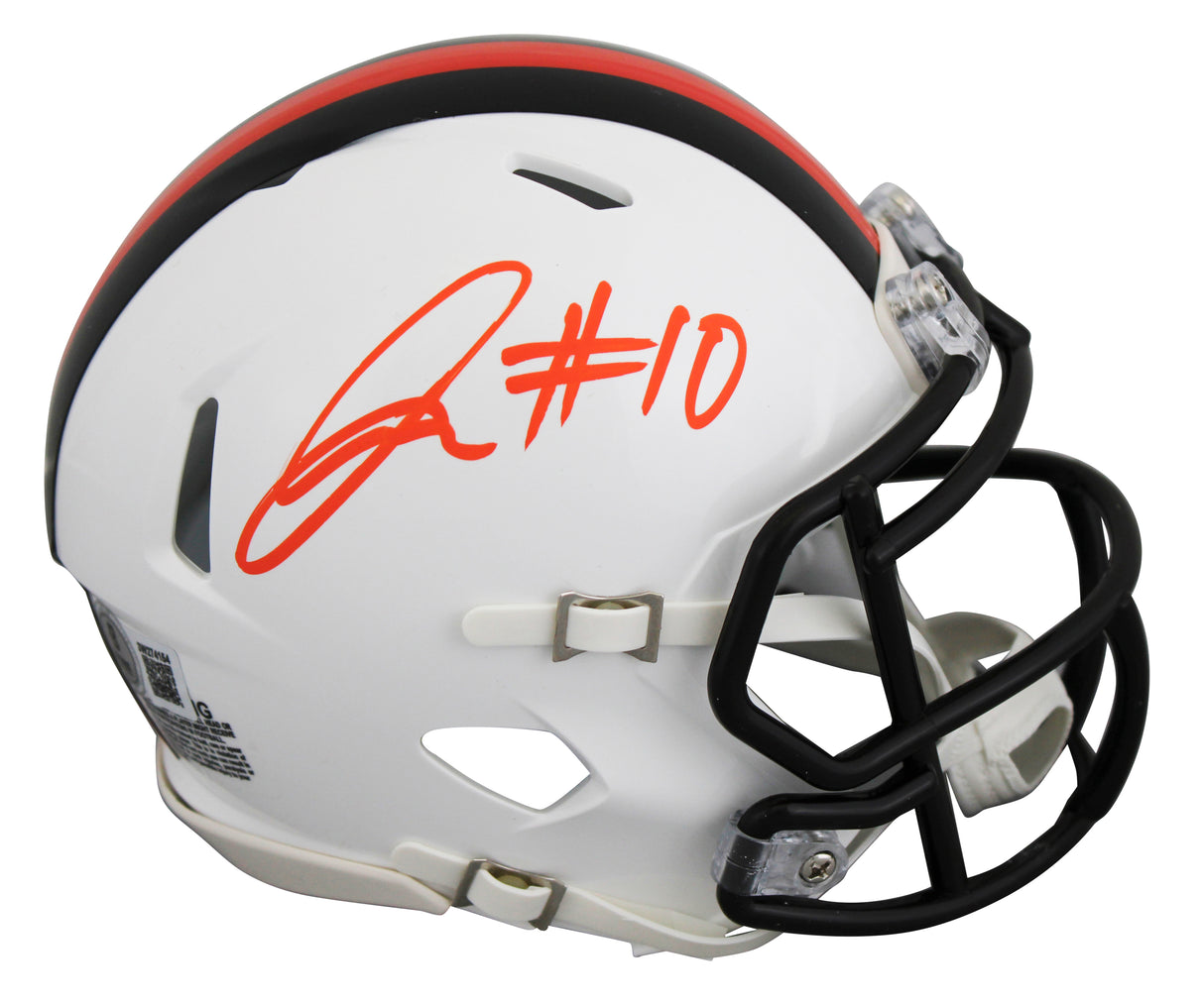 Browns Quinshon Judkins Signed 2023 On-Field Alt Speed Mini Helmet BAS Witnessed