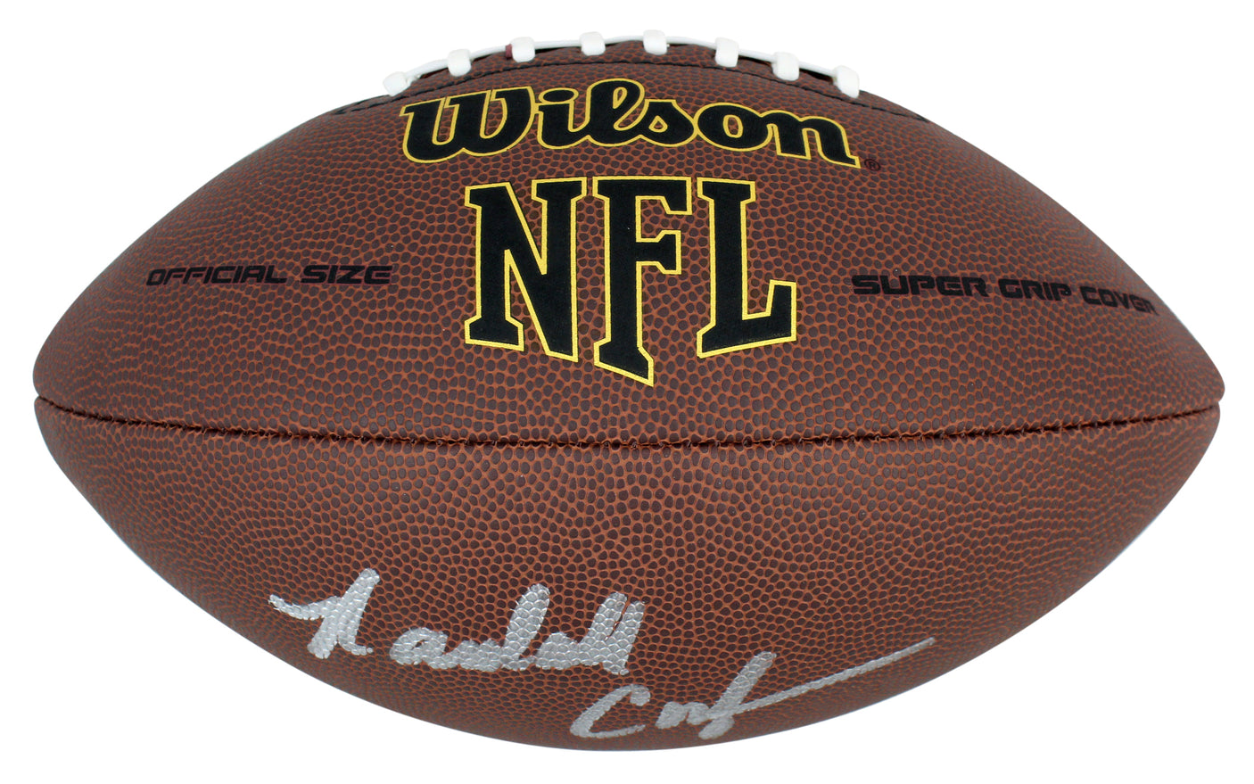 Eagles Randall Cunningham Signed Wilson Super Grip Nfl Football w/ Case BAS Wit