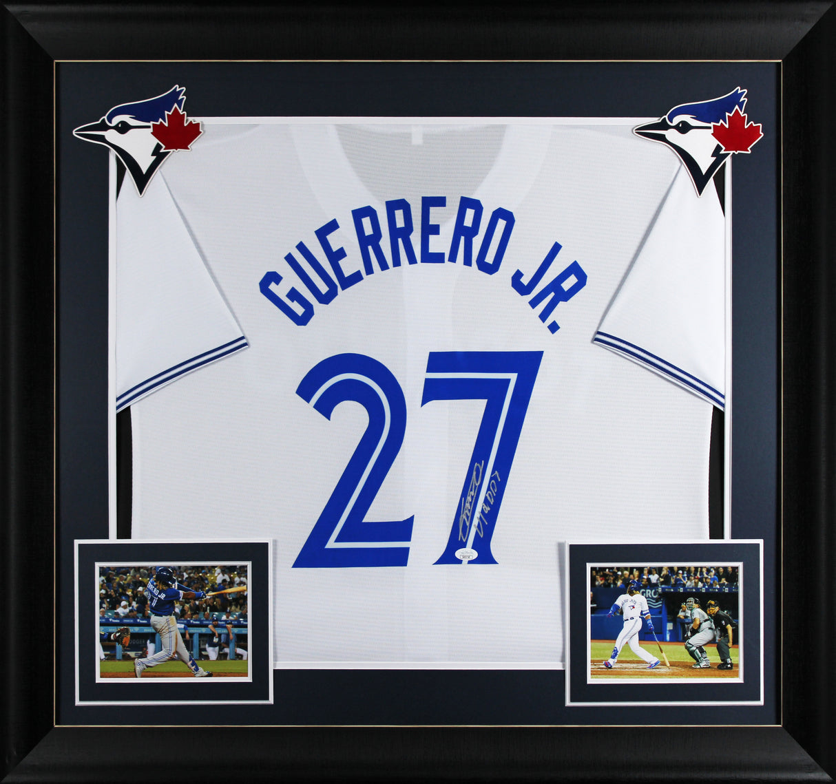 Vladimir Guerrero Jr. "Vladdy" Signed White Pro Style Framed Jersey JSA