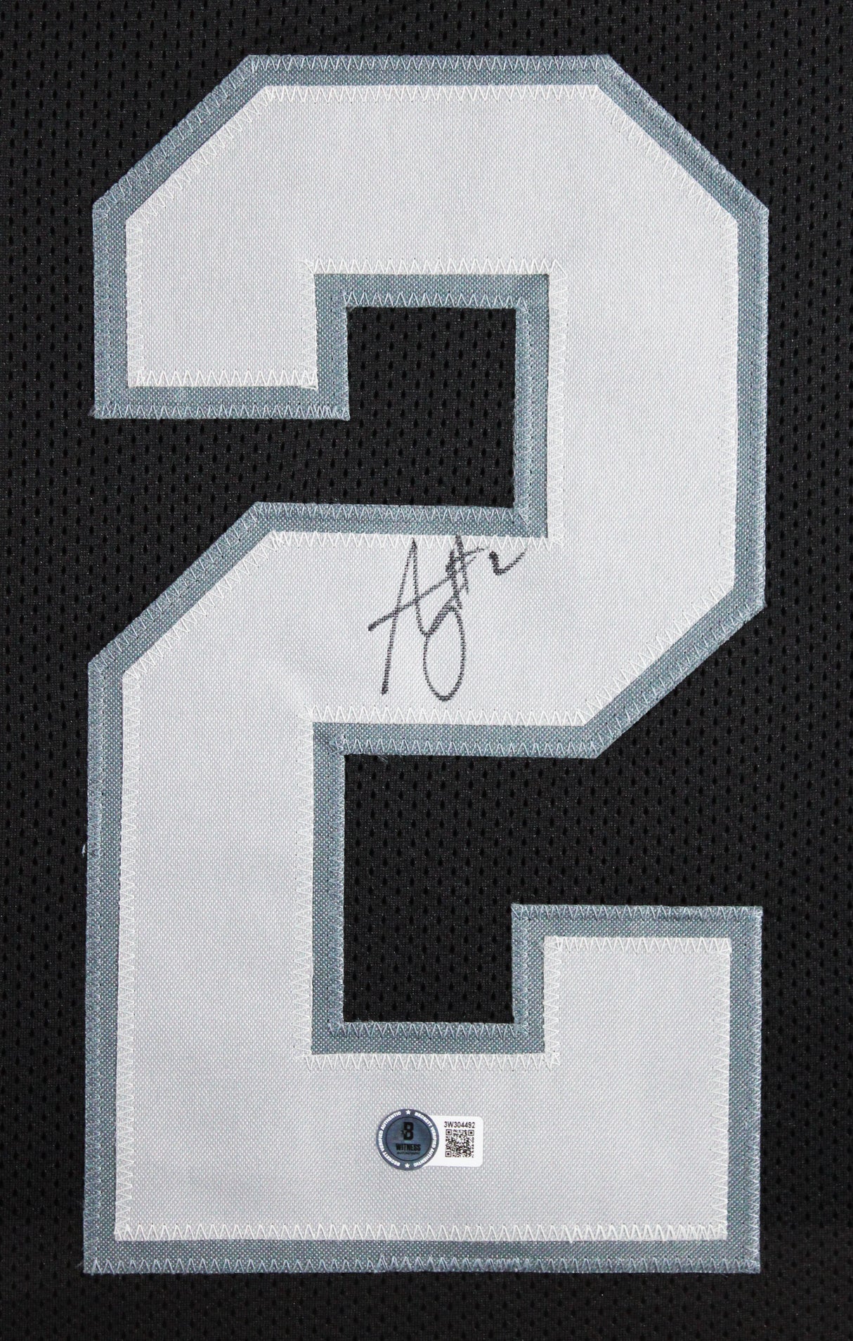 Ashton Jeanty Authentic Signed Black Pro Style Framed Jersey BAS Witnessed 2