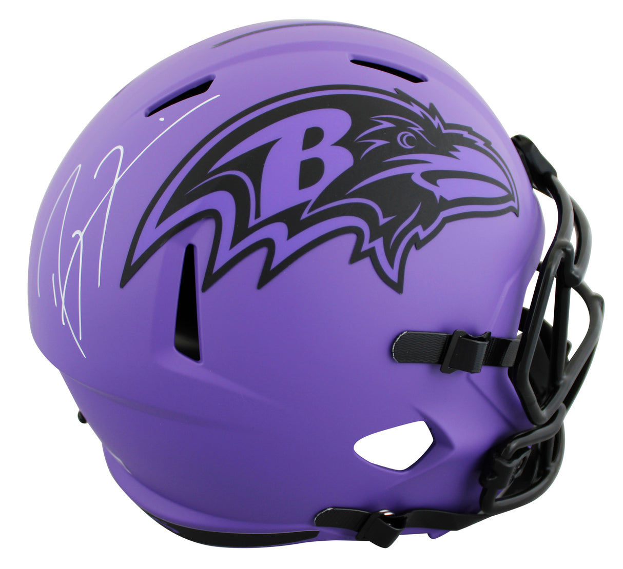 Ravens Ray Lewis Signed Rave Full Size Speed Rep Helmet W/ Case BAS Witnessed