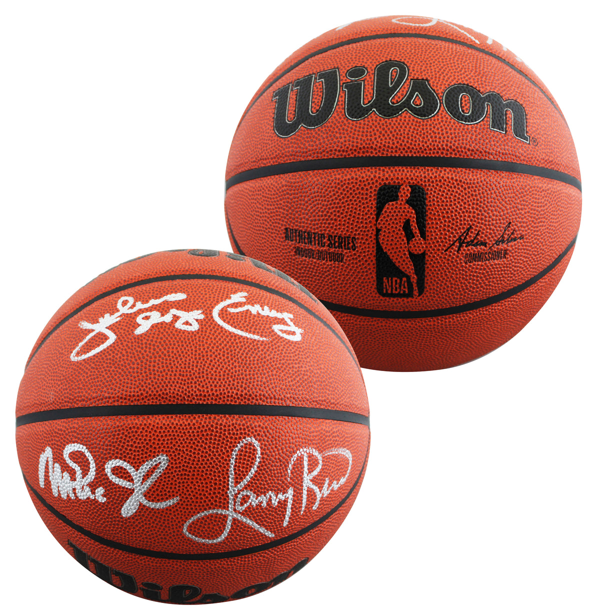 Magic Johnson, Larry Bird & Julius "Dr. J." Erving Signed Basketball W/ Case BAS