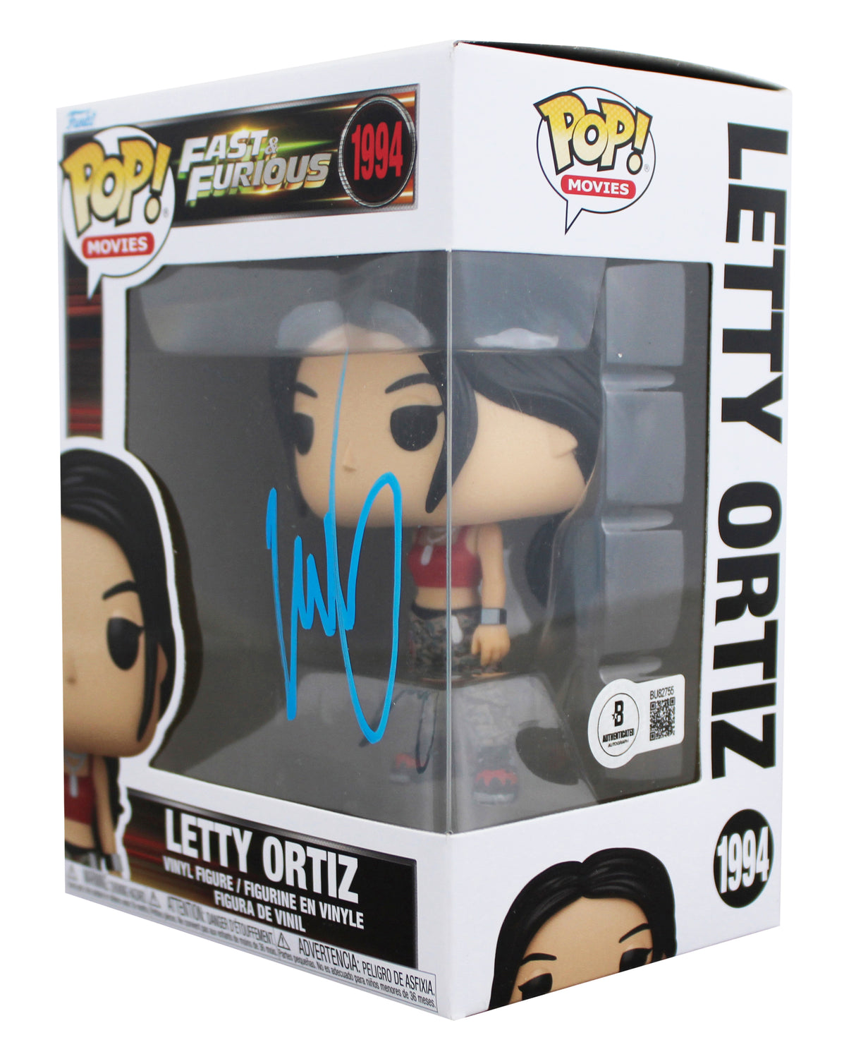Michelle Rodriguez Fast & Furious Signed Letty Ortiz #1994 Funko Pop Figure BAS