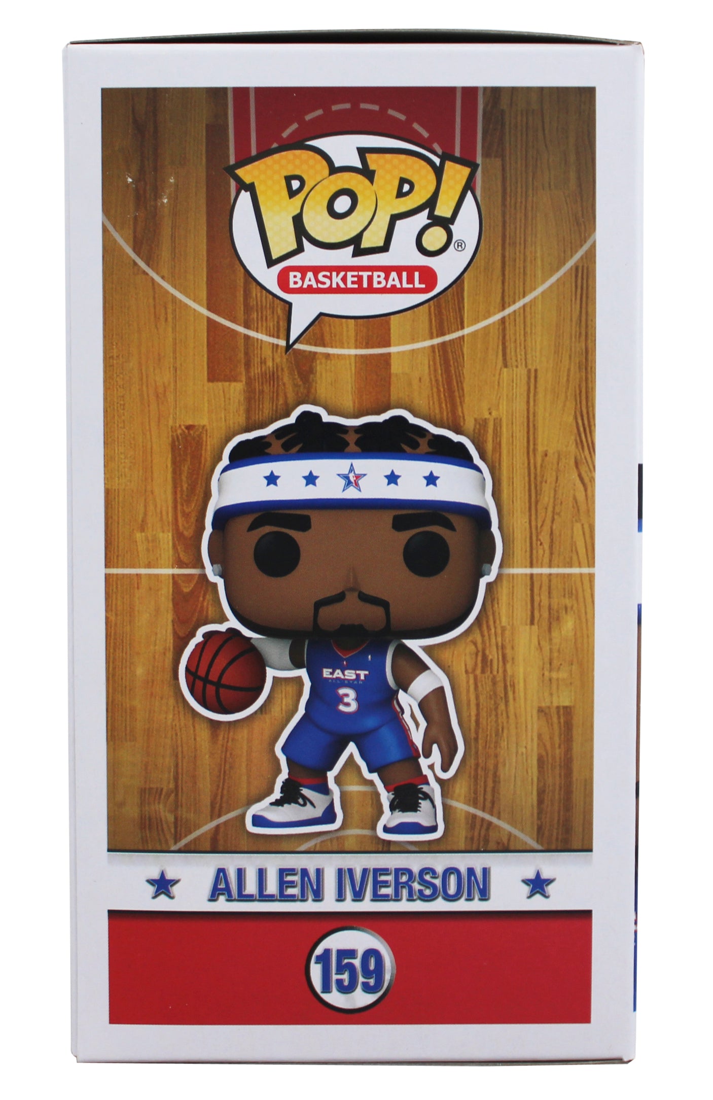 76ers Allen Iverson Signed NBA All-Star #159 Funko Pop Vinyl Figure BAS Witness