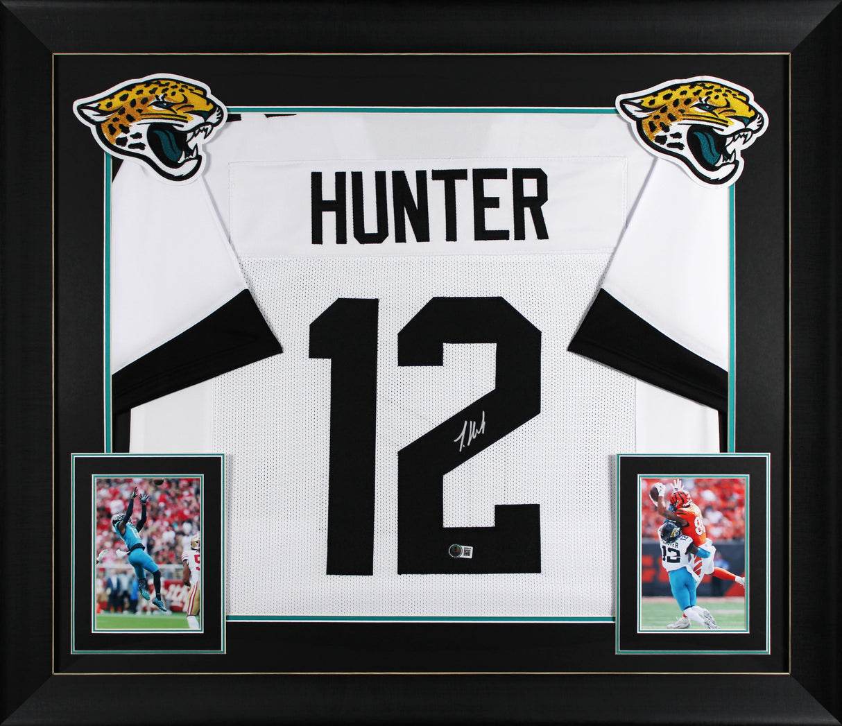 Travis Hunter Authentic Signed White Pro Style Framed Jersey BAS Witnessed