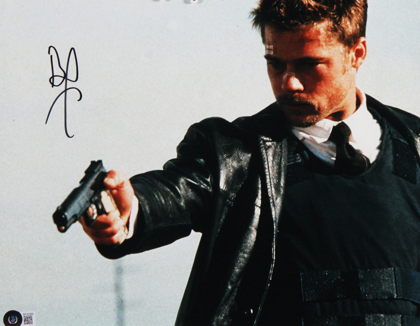 Brad Pitt Seven Authentic Signed 11x14 Framed Photo Autographed BAS #BF42982