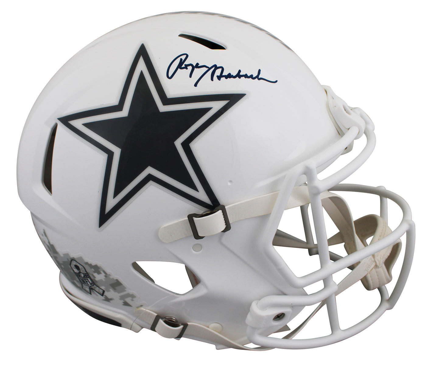 Cowboys Roger Staubach Signed STS III F/S Speed Proline Helmet W/ Case BAS Wit
