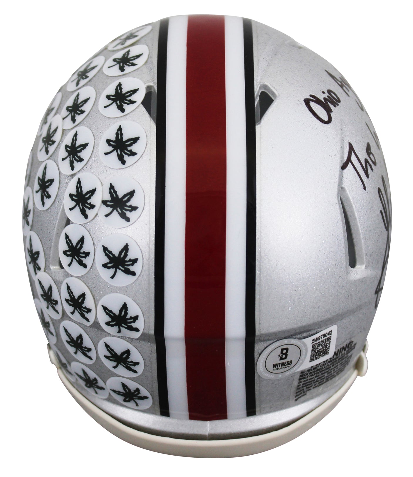 Ohio State Jack Sawyer "OATW" Signed Speed Mini Helmet W/ Case BAS Witnessed