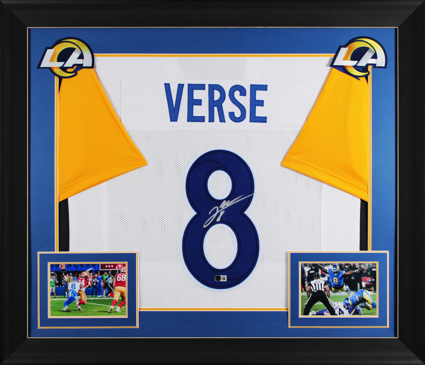 Jared Verse Authentic Signed White Pro Style Framed Jersey BAS Witnessed