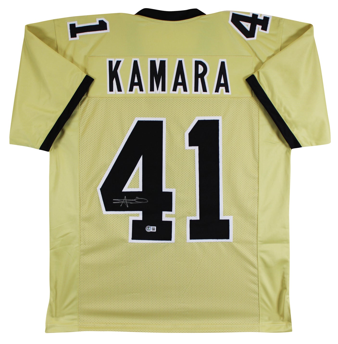 Alvin Kamara Authentic Signed Gold Alternate Pro Style Jersey BAS Witnessed