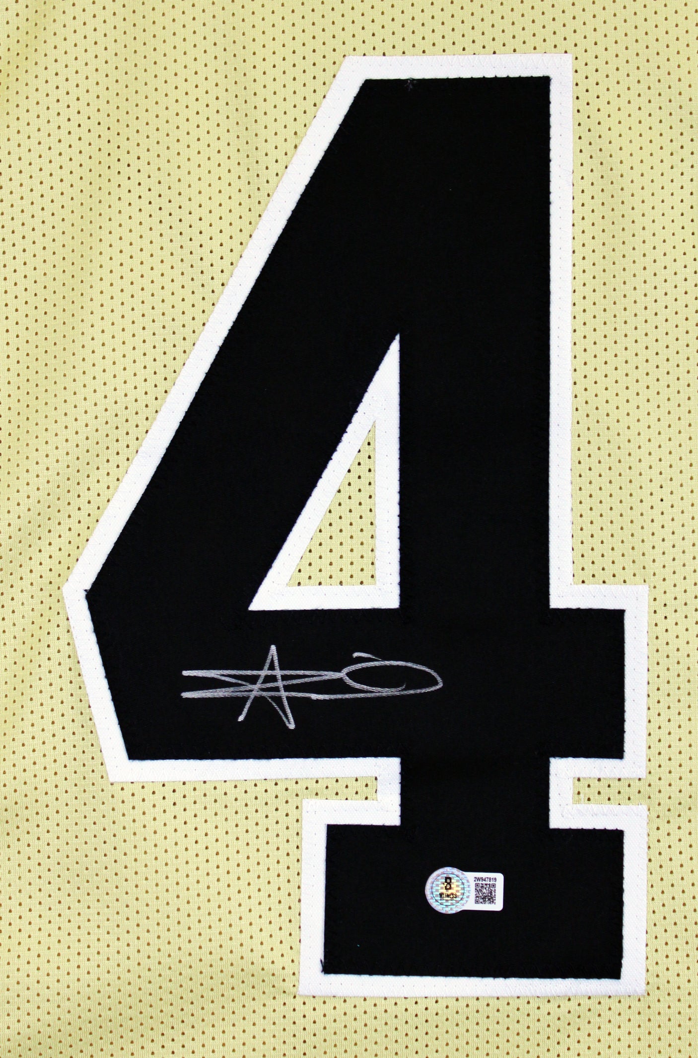 Alvin Kamara Authentic Signed Gold Alternate Pro Style Jersey BAS Witnessed