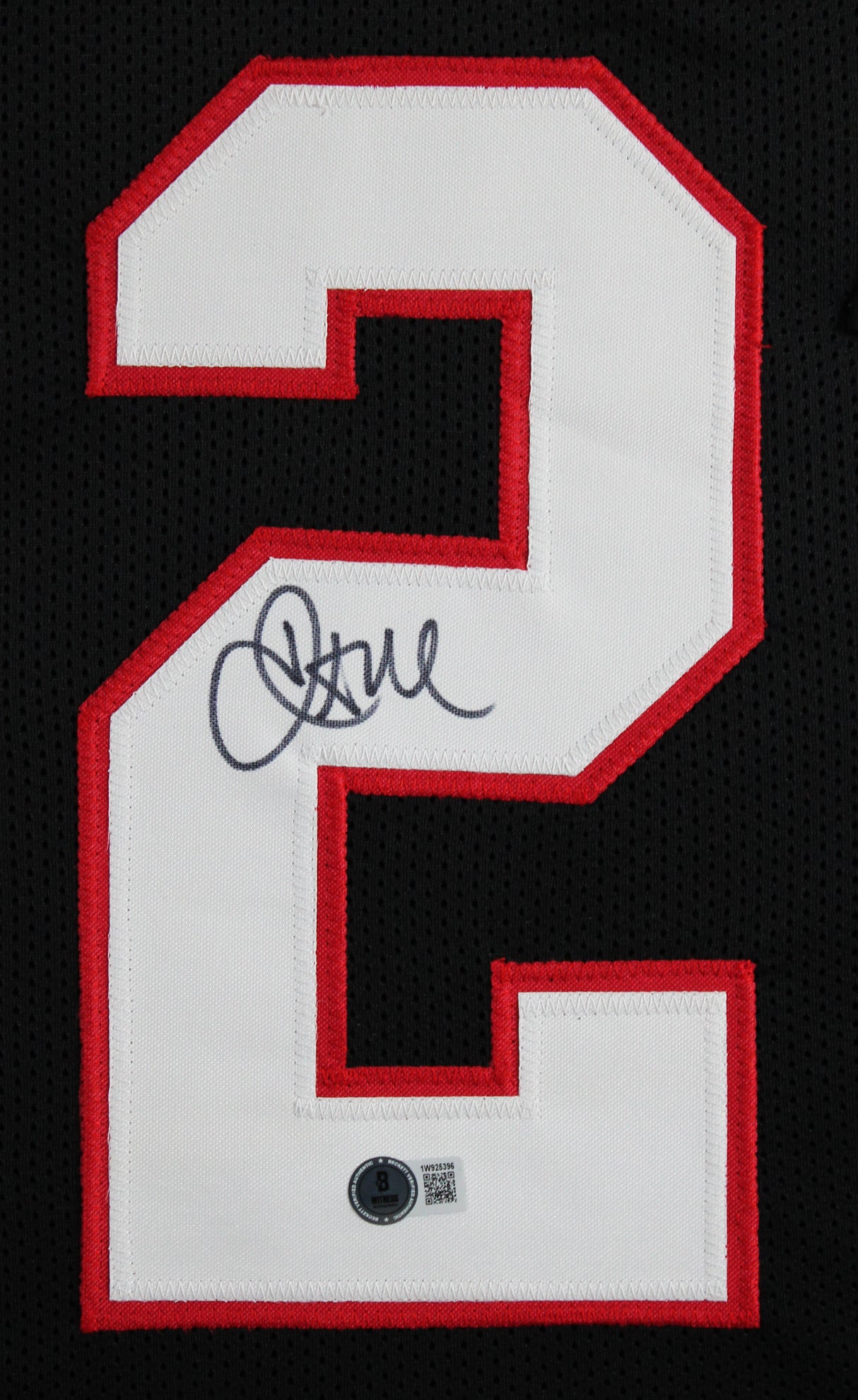Jamal Anderson Authentic Signed Black Pro Style Framed Jersey BAS Witnessed