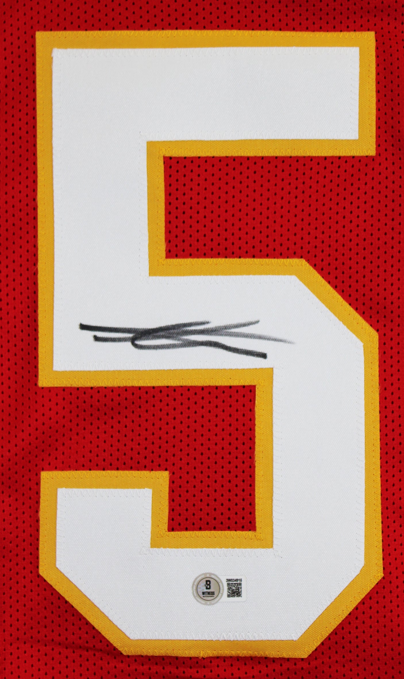 George Karlaftis Authentic Signed Red Pro Style Jersey Autographed BAS Witnessed