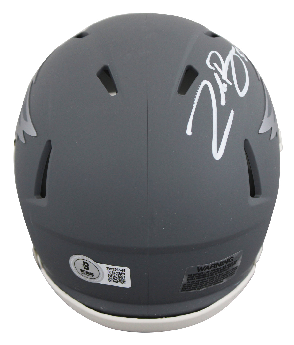 Eagles Zack Baun Authentic Signed Slate Speed Mini Helmet BAS Witnessed