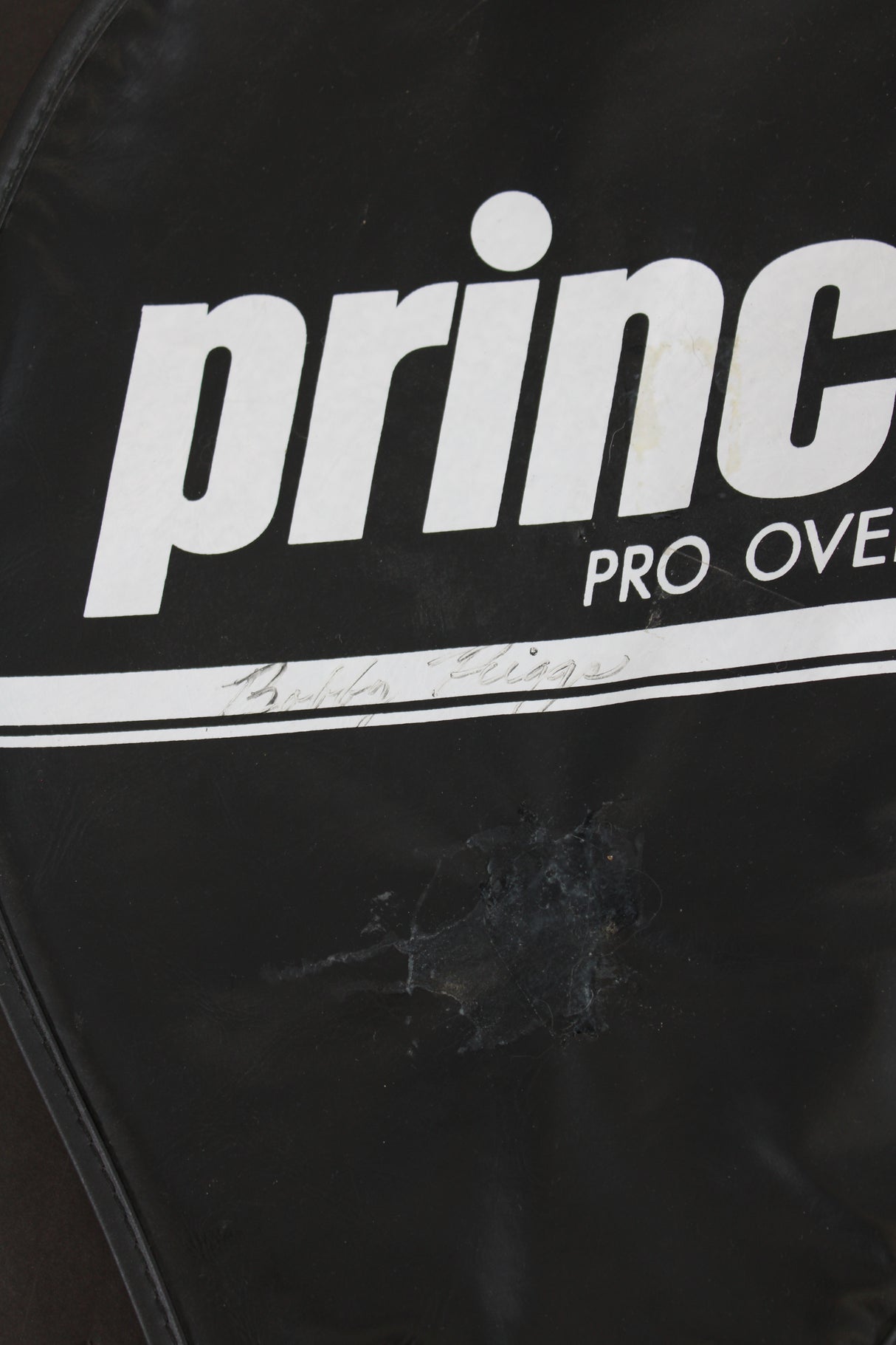 Bobby Riggs 2x Signed Match Used Penn Prince Pro Oversize Racket & Cover BAS