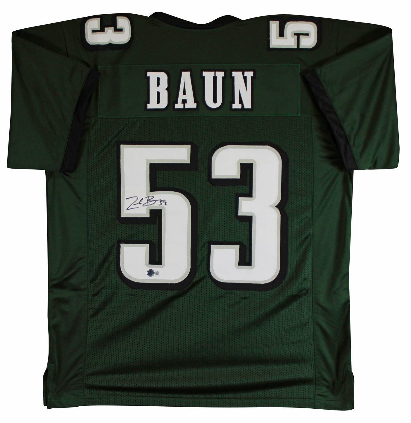 Zack Baun Authentic Signed Green Pro Style Jersey Autographed BAS Witnessed
