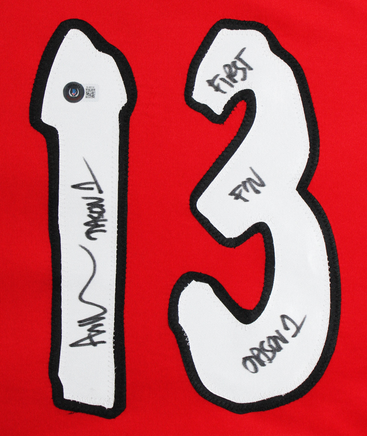 Ari Lehman "First F'N Jason" Signed Red Hockey Framed Jersey BAS Witnessed