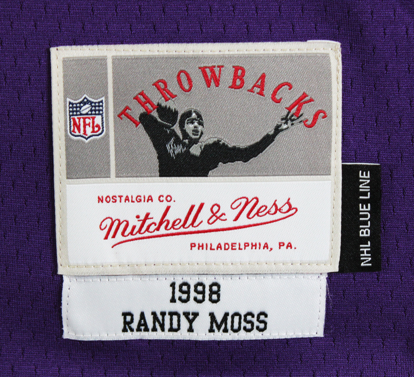 Vikings Randy Moss "HOF 18" Signed Purple Mitchell & Ness Jersey BAS Witnessed 1