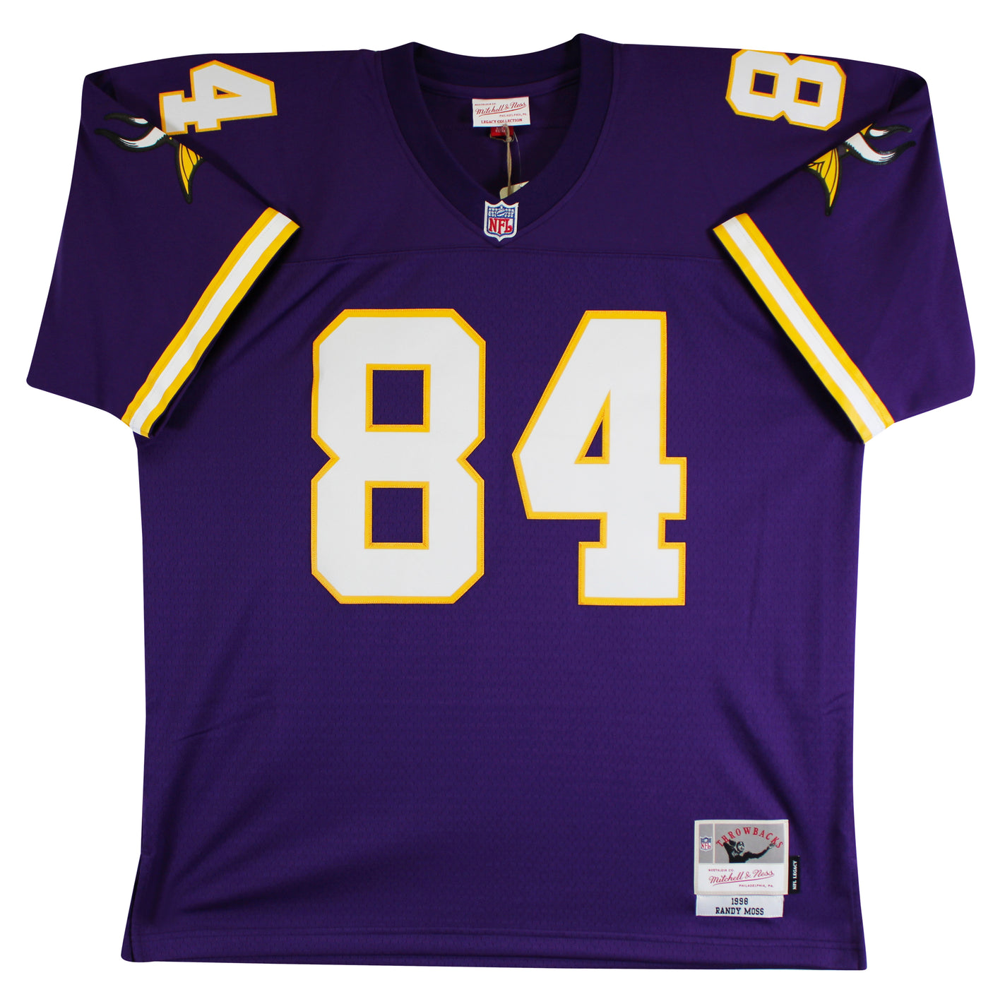 Vikings Randy Moss "2x Insc" Signed Purple 1998 M&N TB Jersey BAS Witnessed