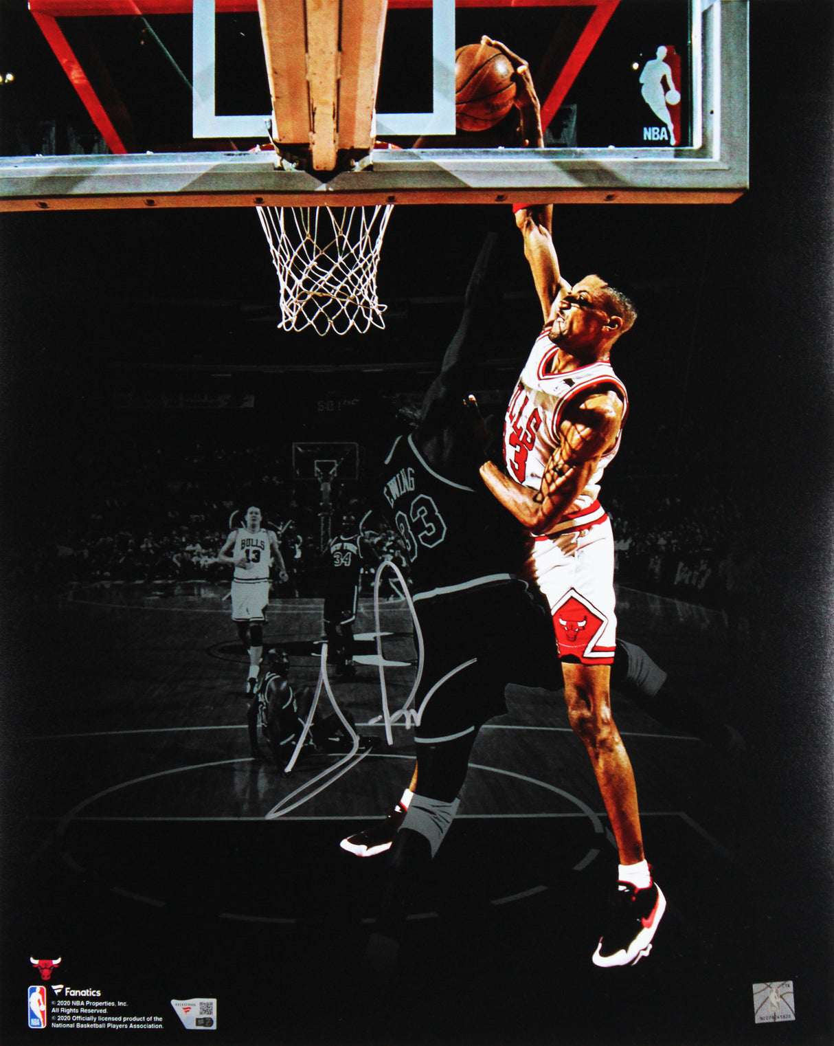 Bulls Scottie Pippen Signed 16x20 Framed Vertical Spotlight Photo Fanatics