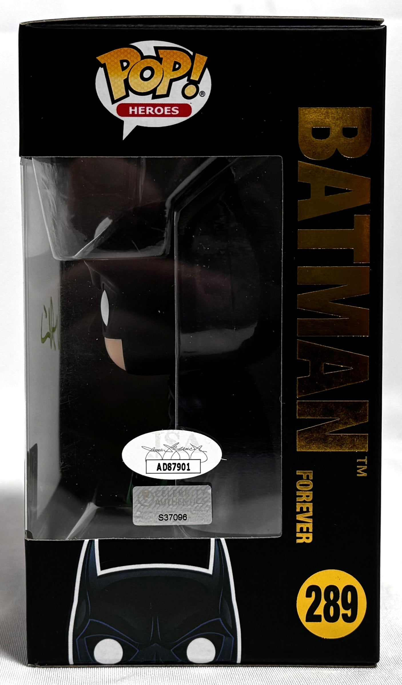 Val Kilmer Autographed Batman Funko Pop Figurine #289- JSA *Green