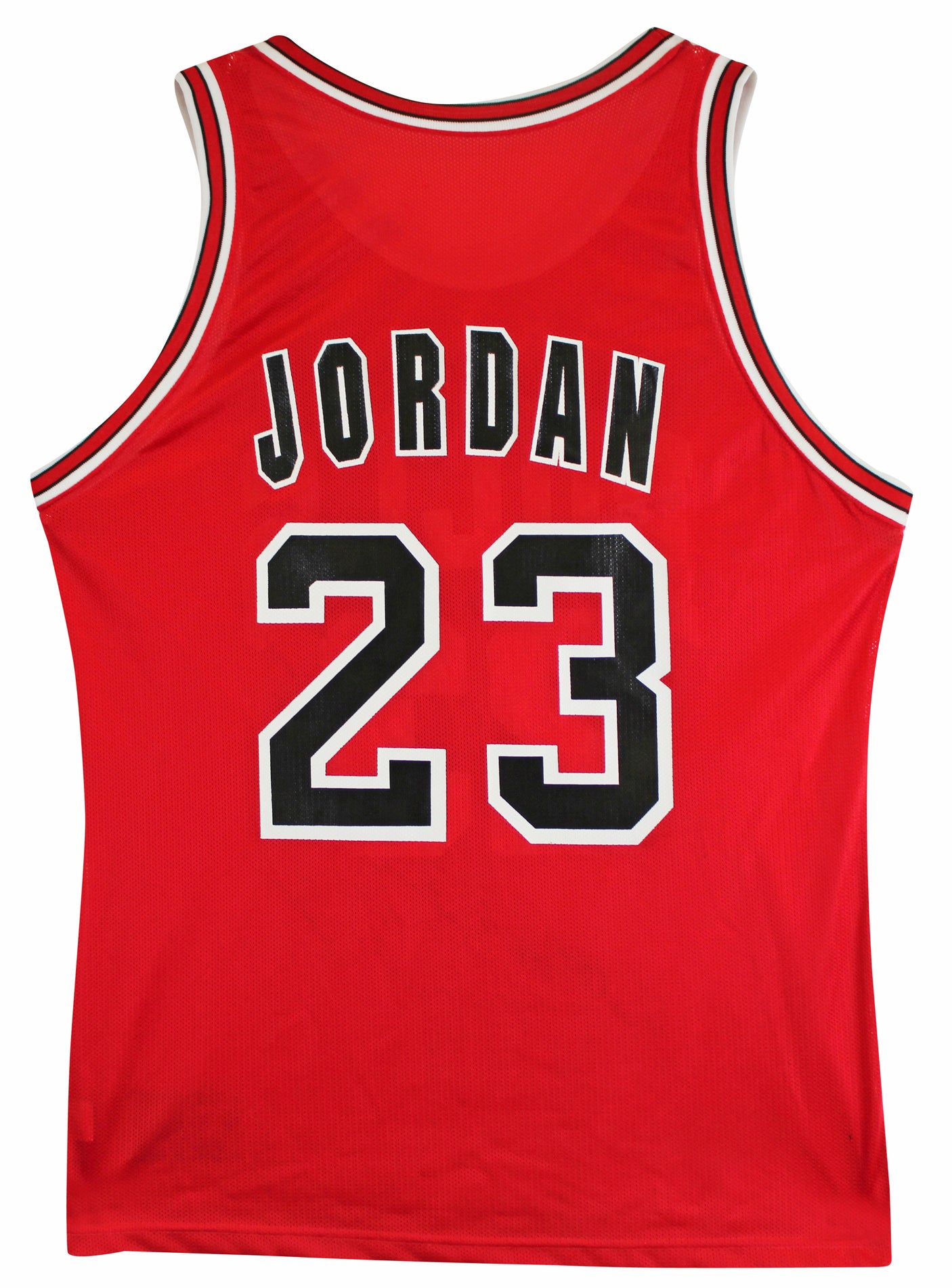 Bulls Michael Jordan "Thanks For Everything" Signed Red Champion Jersey BAS LOA