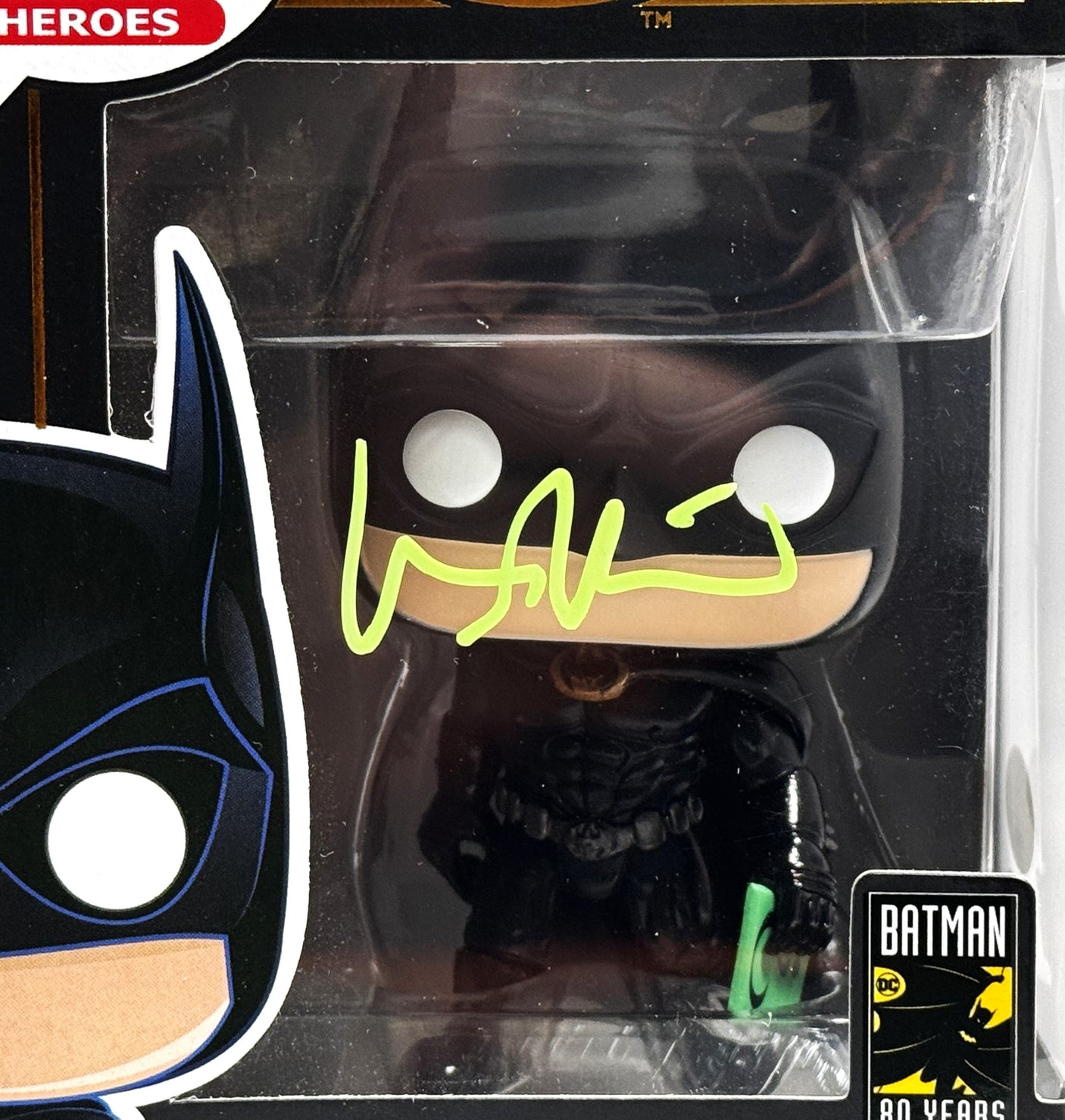 Val Kilmer Autographed Batman Funko Pop Figurine #289- JSA *Green