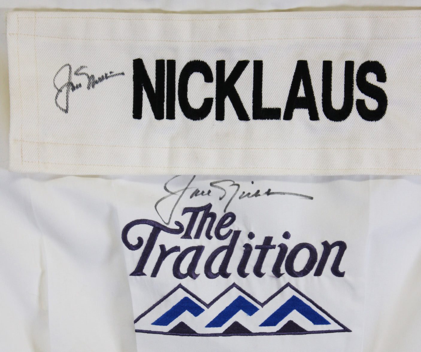Jack Nicklaus Authentic 2x Signed The Tradition Caddy Bib Shirt BAS #AE64004