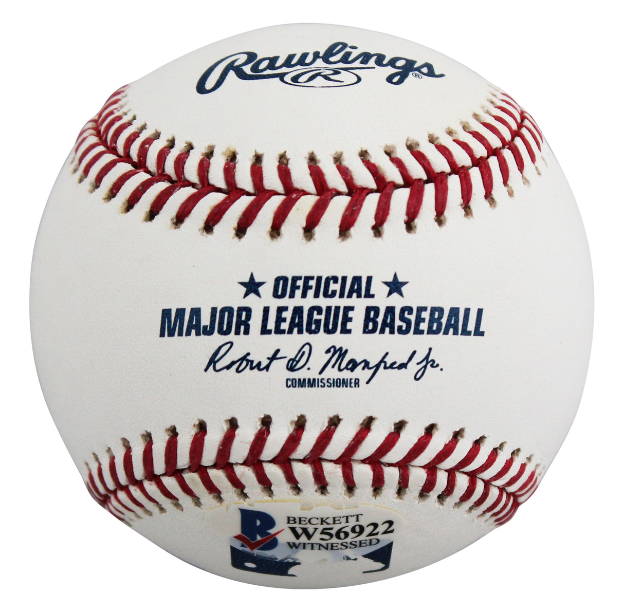 Brewers Keston Hiura Authentic Signed Robert Manfred OML Baseball BAS #W56922