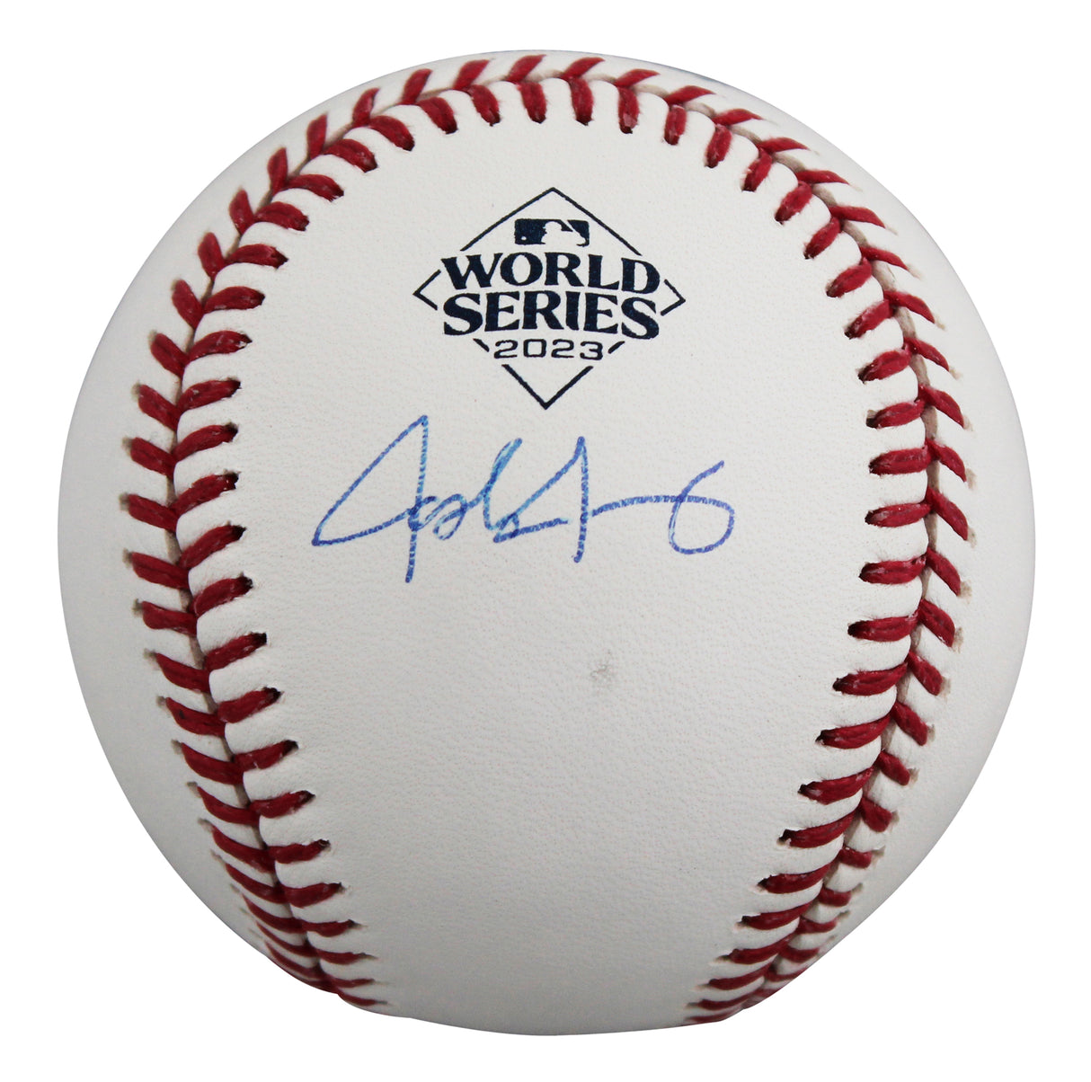 Rangers Josh Jung Signed 2023 WS Manfred OML Baseball BAS Witnessed #1W234493