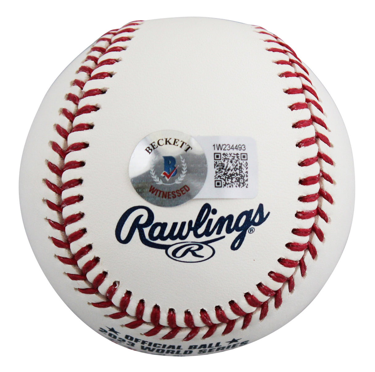 Rangers Josh Jung Signed 2023 WS Manfred OML Baseball BAS Witnessed #1W234493