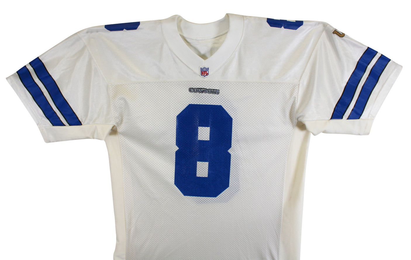 Cowboys Troy Aikman Authentic Signed White Wilson Authentic Jersey BAS #BU55012