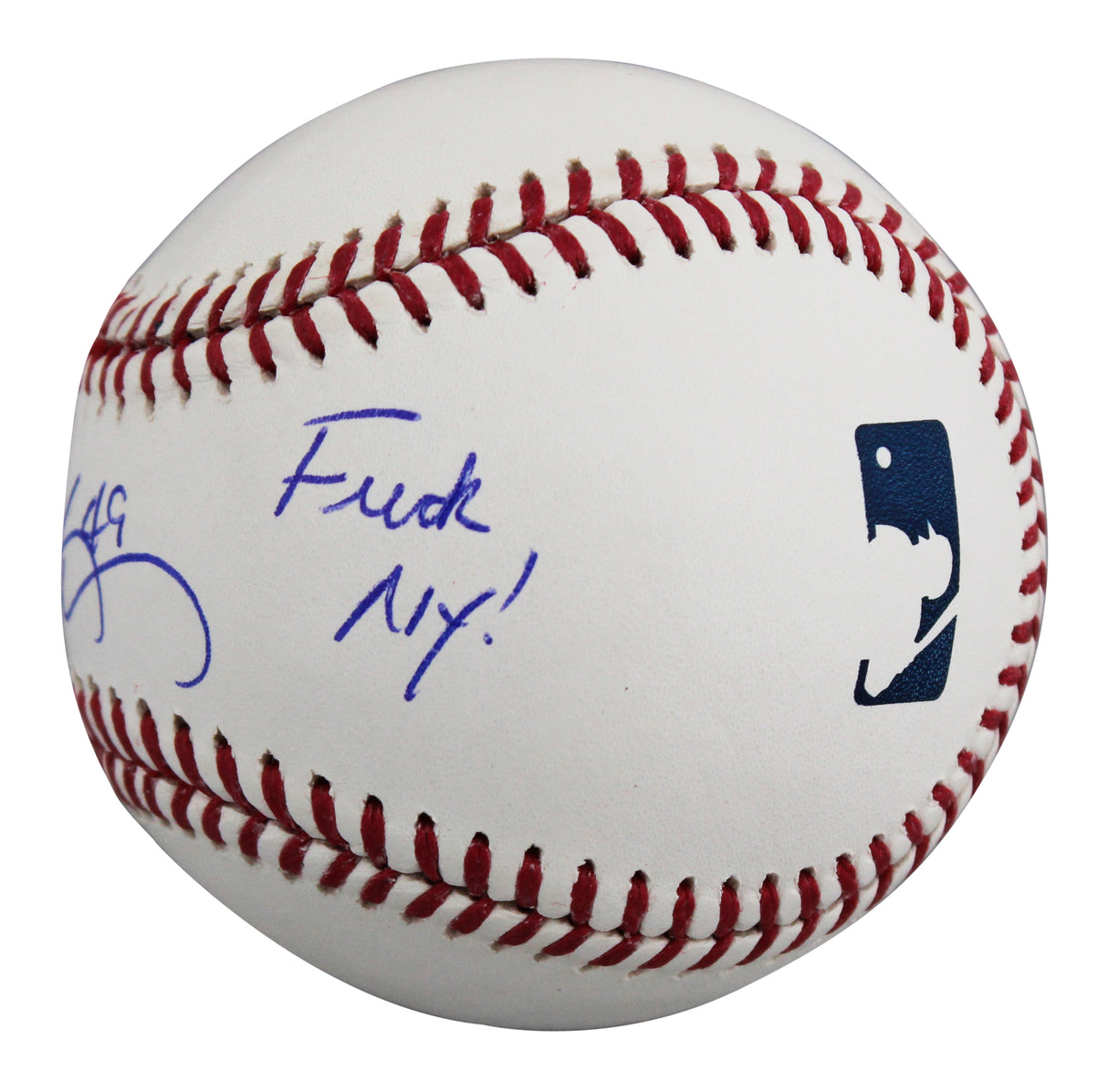 Braves John Rocker "F*** NY!" Signed Robert Manfred OML Baseball JSA #CE86202