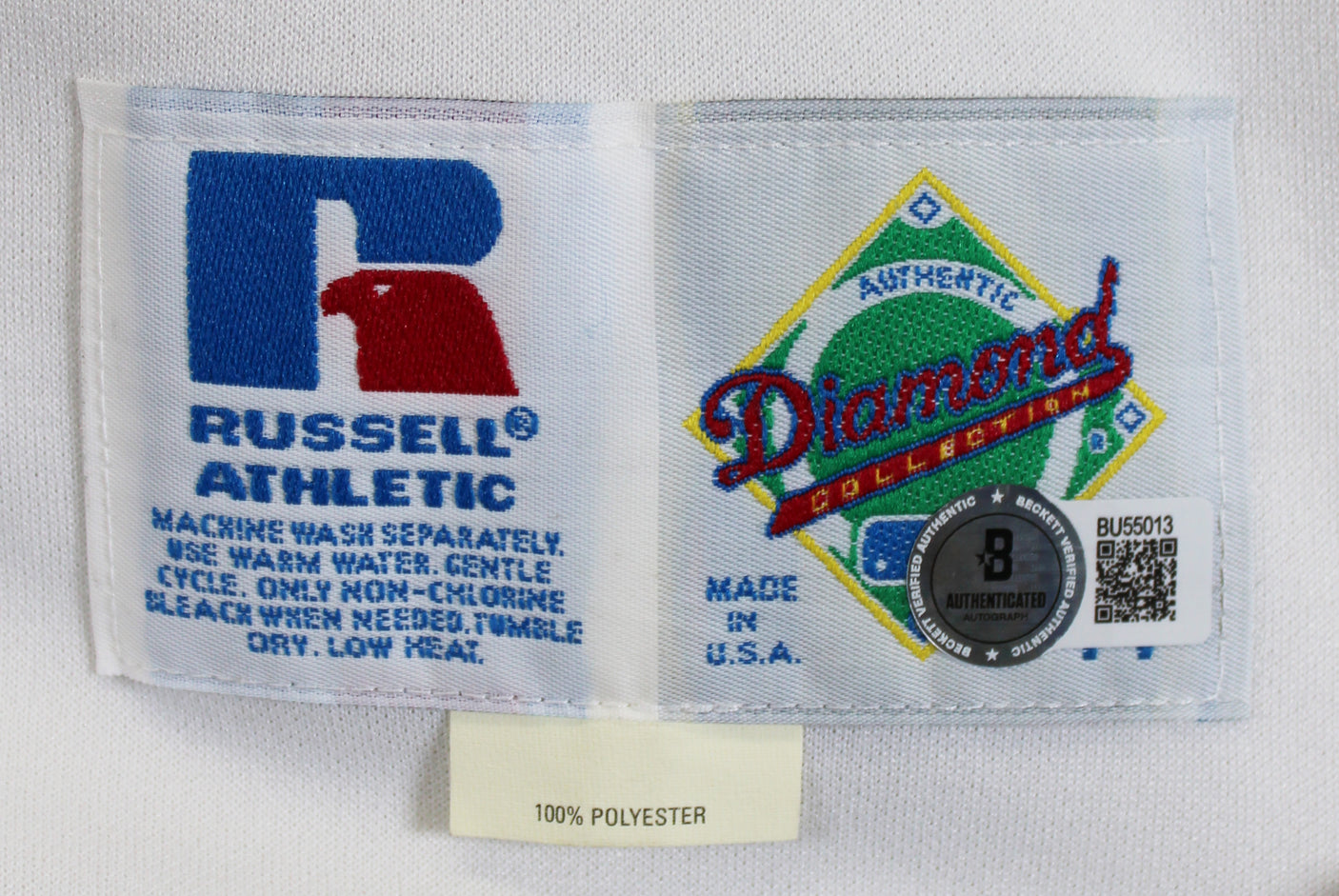 Royals George Brett Authentic Signed White Russell Athletic Jersey BAS #BU55013