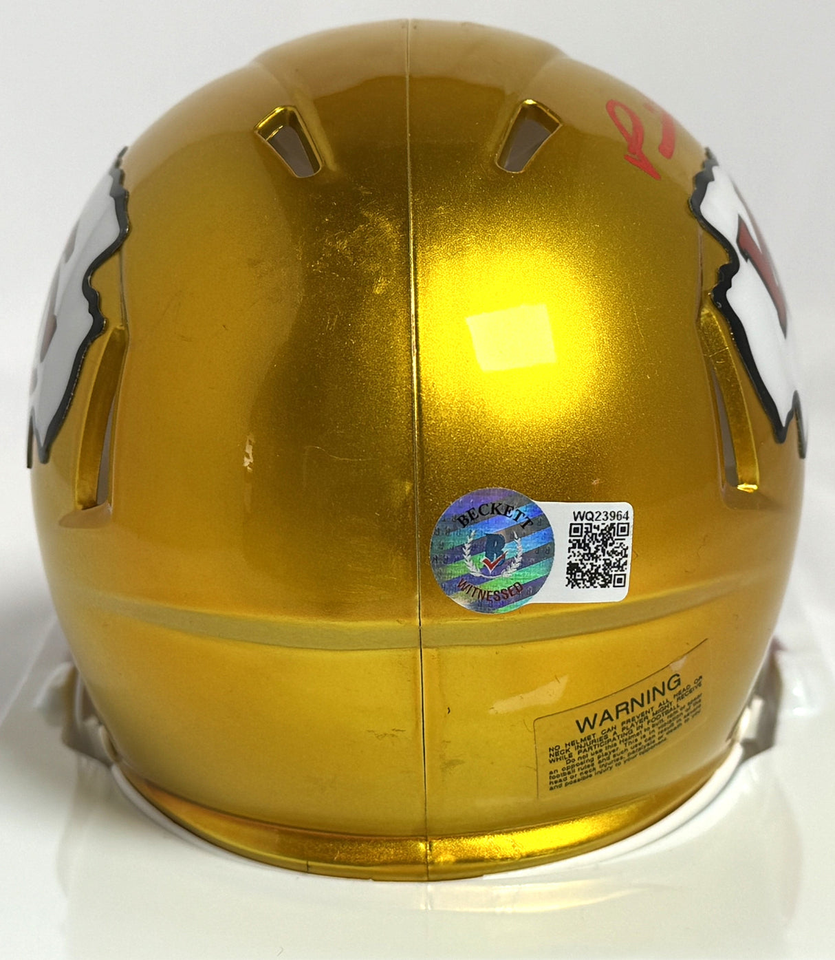 Patrick Mahomes II Autographed Kansas City Flash Speed Mini Helmet - Beckett Holo