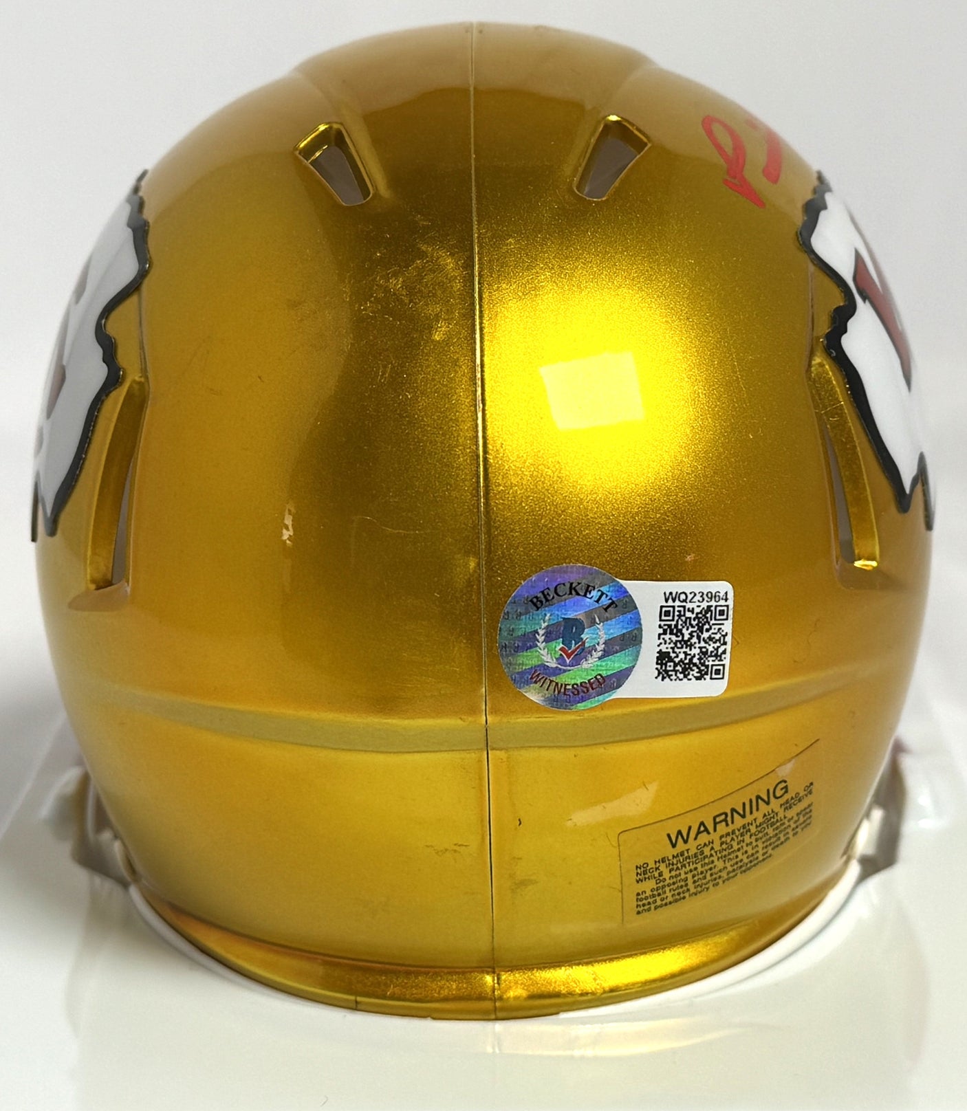 Patrick Mahomes II Autographed Kansas City Flash Speed Mini Helmet - Beckett Holo