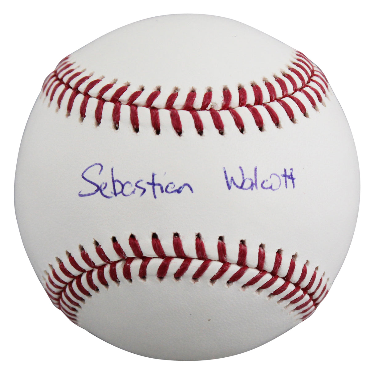 Rangers Sebastian Walcott Signed Robert Manfred OML Baseball BAS Wit #1W490721