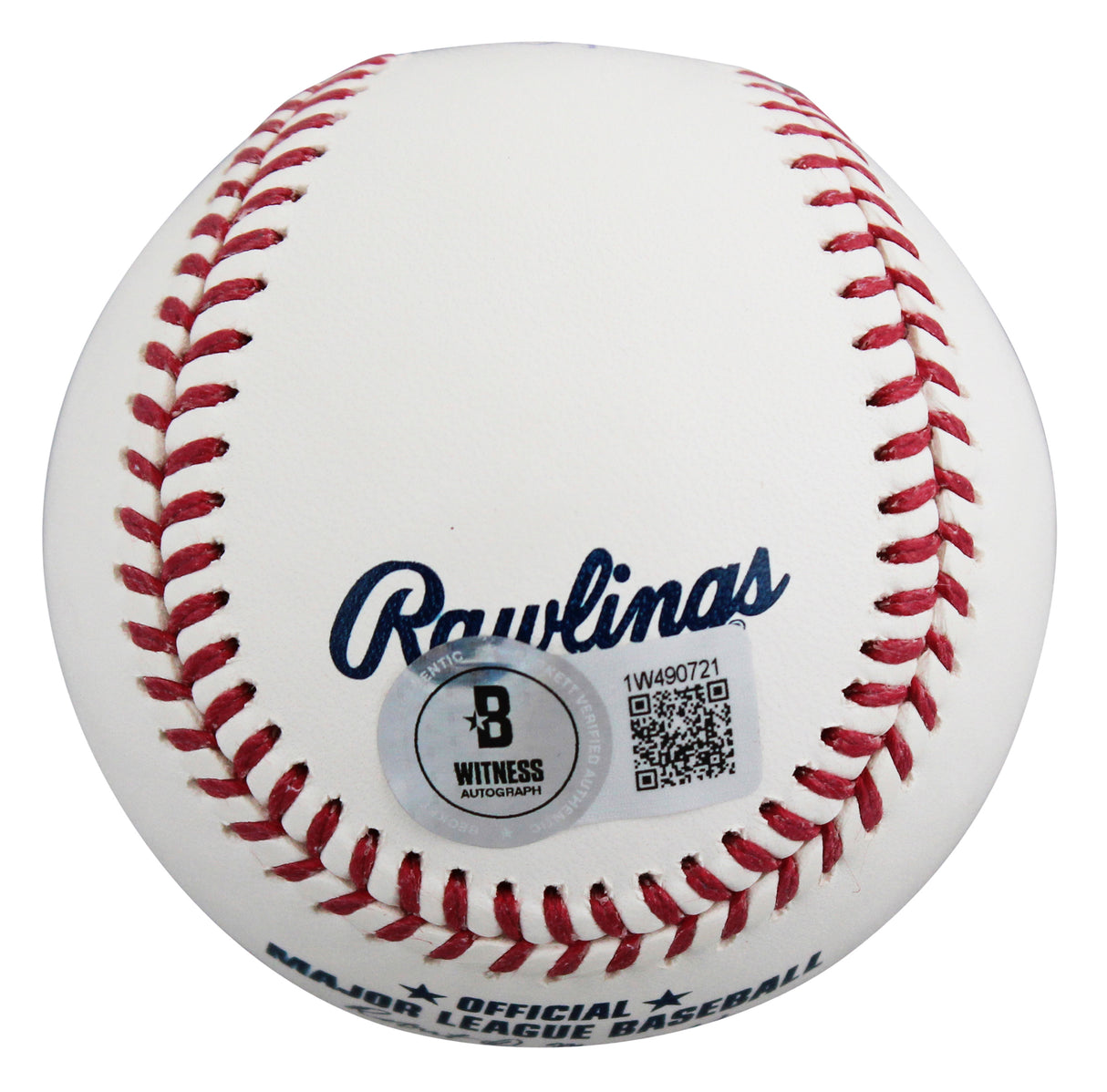 Rangers Sebastian Walcott Signed Robert Manfred OML Baseball BAS Wit #1W490721