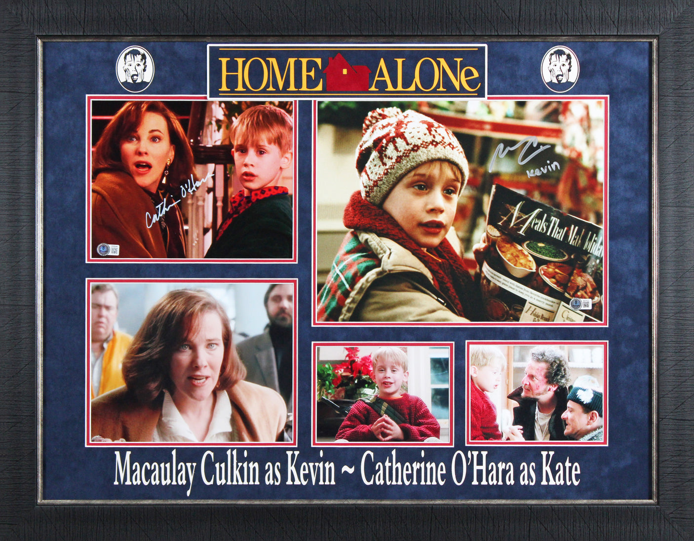 MaCaulay Culkin & Catherine O'Hara Home Alone Authentic Signed Framed Photo BAS